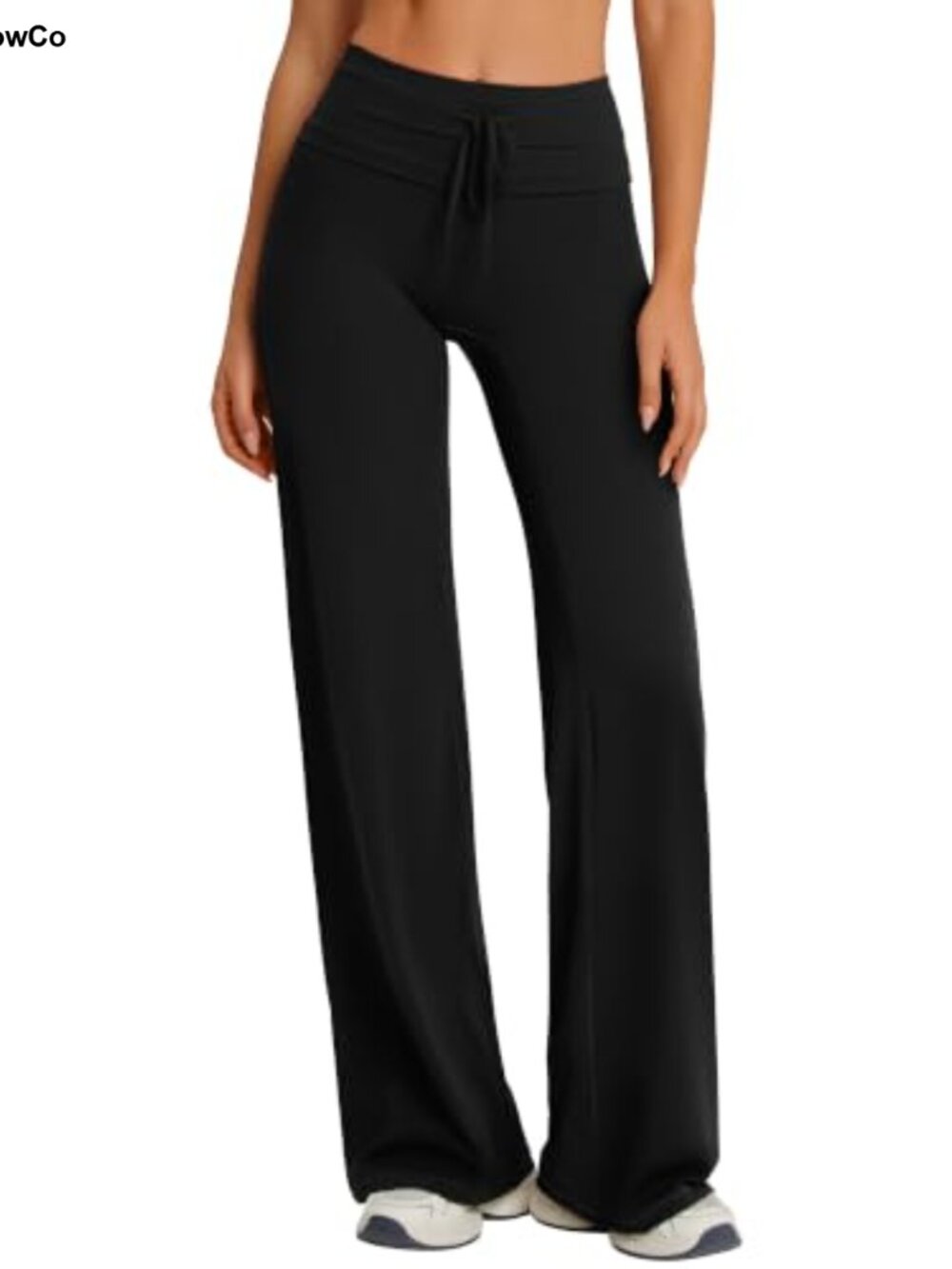 Women's Wide Leg Yoga Leggings High Waisted No Front Seam Drawstring Workout